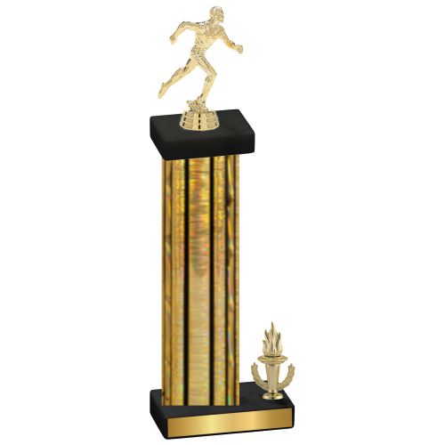 Accented Single Gold Glacier Victory Running Trophy