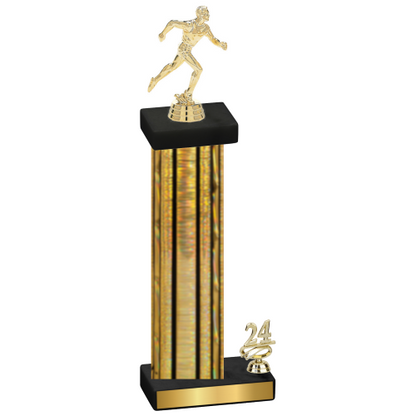 Accented Single Gold Glacier Year Running Trophy