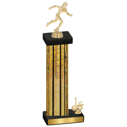 Accented Single Gold Glacier First Place Running Trophy