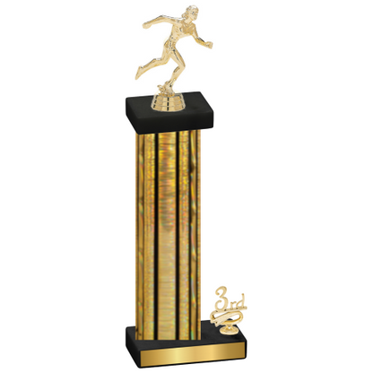 Accented Single Gold Glacier Third Place Running Trophy