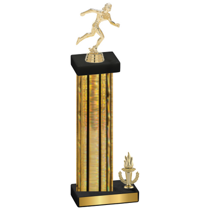 Accented Single Gold Glacier Victory Running Trophy