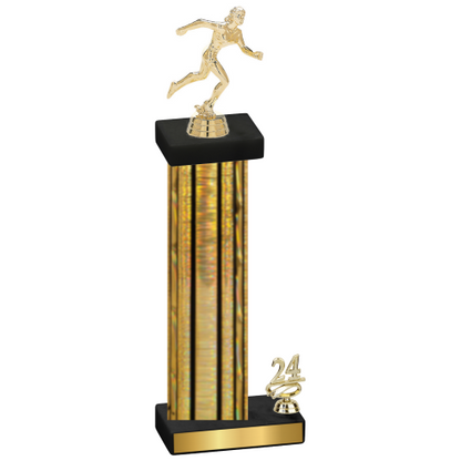 Accented Single Gold Glacier Year Running Trophy