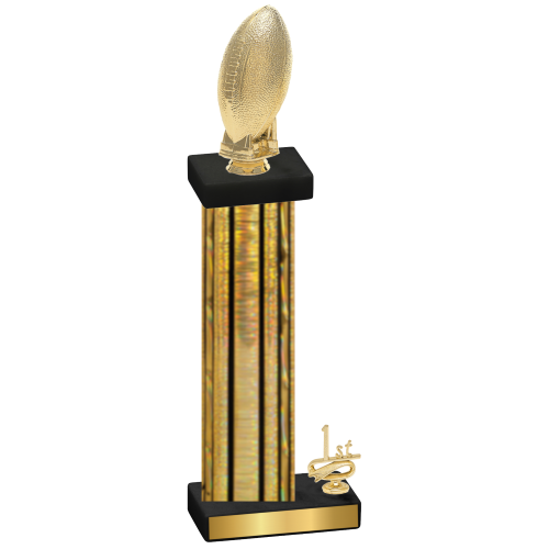 Accented Single Gold Glacier First Place Football Trophy