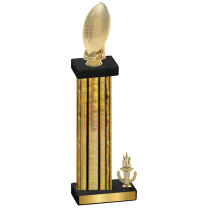 Accented Single Gold Glacier Victory Football Trophy