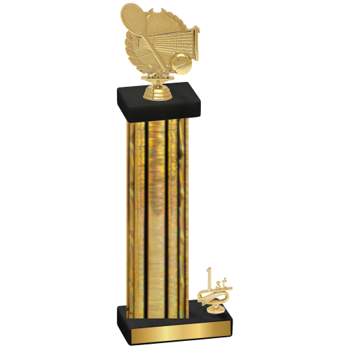 Accented Single Gold Glacier First Place Tennis Trophy