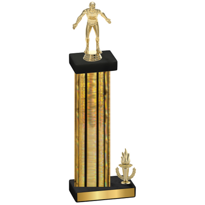 Accented Single Gold Glacier Victory Wrestling Trophy