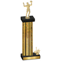 Accented Single Gold Glacier First Place Volleyball Trophy