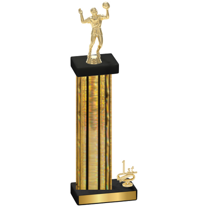 Accented Single Gold Glacier First Place Volleyball Trophy