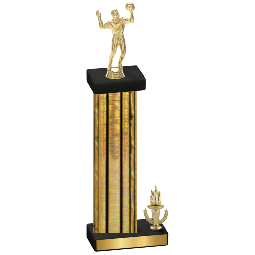 Accented Single Gold Glacier Victory Volleyball Trophy