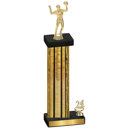 Accented Single Gold Glacier Year Volleyball Trophy