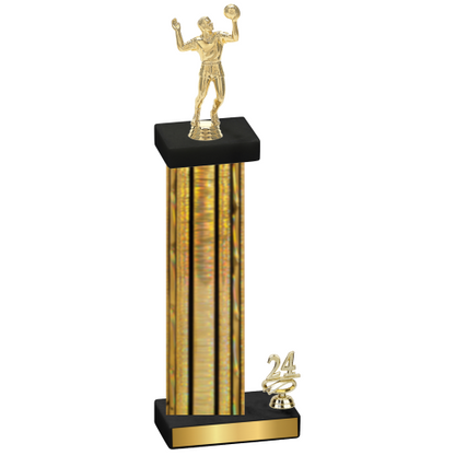 Accented Single Gold Glacier Year Volleyball Trophy