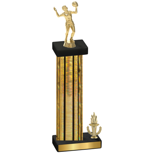 Accented Single Gold Glacier Victory Volleyball Trophy