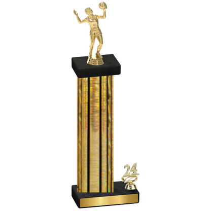 Accented Single Gold Glacier Year Volleyball Trophy