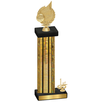 Accented Single Gold Glacier First Place Volleyball Trophy