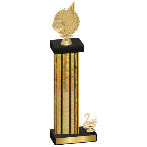 Accented Single Gold Glacier Second Place Volleyball Trophy