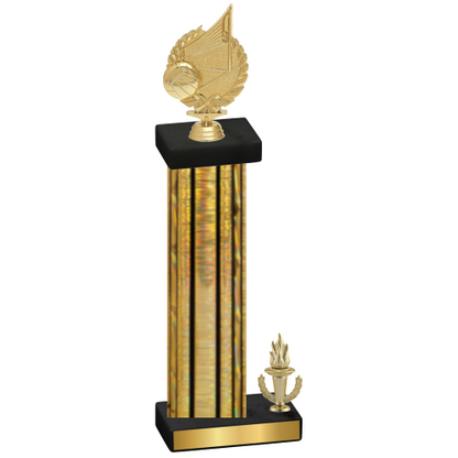 Accented Single Gold Glacier Victory Volleyball Trophy