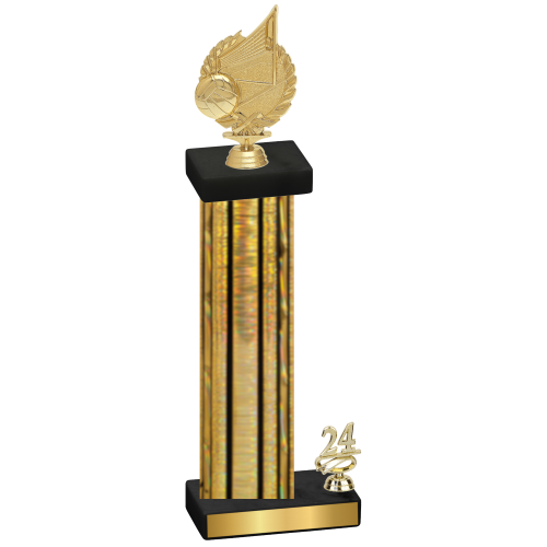 Accented Single Gold Glacier Year Volleyball Trophy