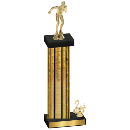 Accented Single Gold Glacier Second Place Swimming Trophy