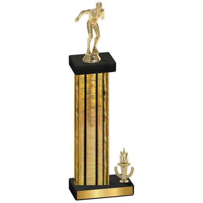 Accented Single Gold Glacier Victory Swimming Trophy