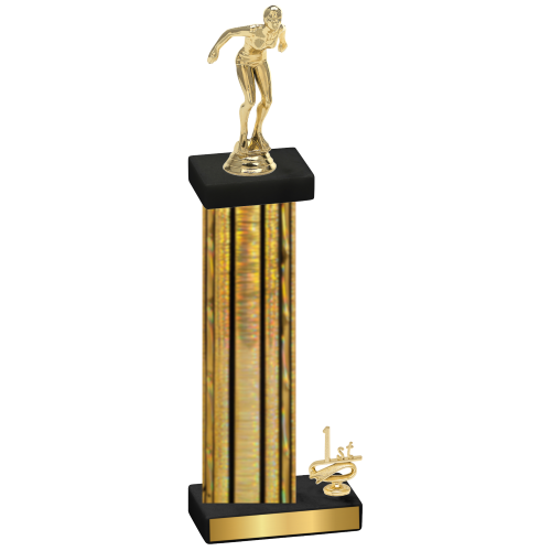 Accented Single Gold Glacier First Place Tennis Trophy