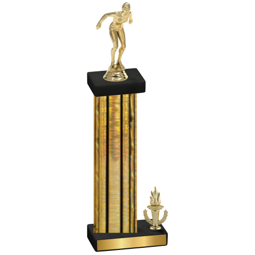 Accented Single Gold Glacier Victory Tennis Trophy