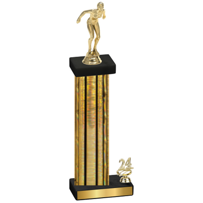 Accented Single Gold Glacier Year Tennis Trophy