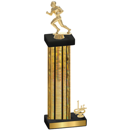 Accented Single Gold Glacier First Place Football Trophy