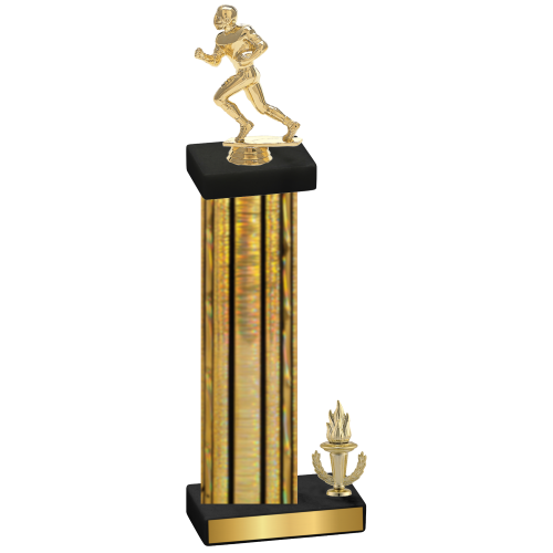 Accented Single Gold Glacier Victory Football Trophy