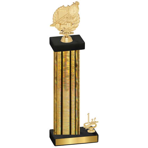 Accented Single Gold Glacier First Place Swimming Trophy