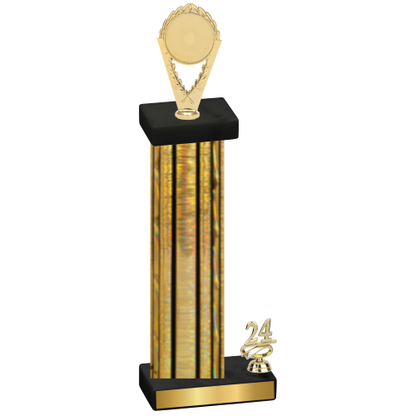 Accented Single Gold Glacier Year Insert Trophy