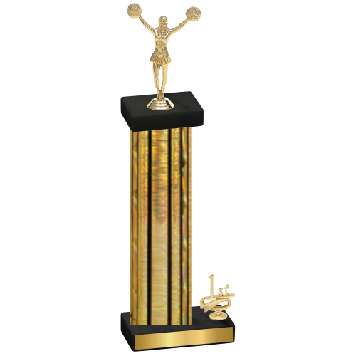 Accented Single Gold Glacier First Place Cheerleading Trophy