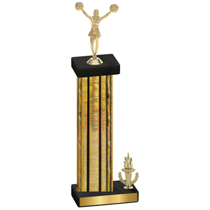 Accented Single Gold Glacier Victory Cheerleading Trophy