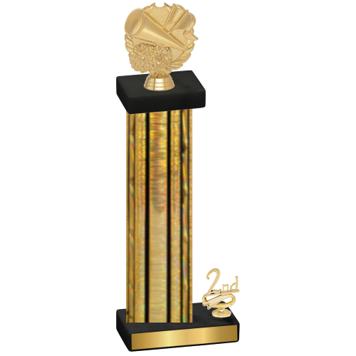 Accented Single Gold Glacier Second Place Cheerleading Trophy