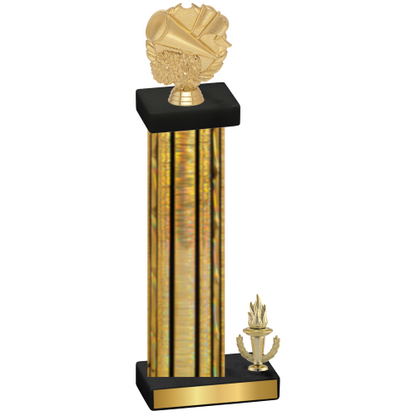 Accented Single Gold Glacier Victory Cheerleading Trophy