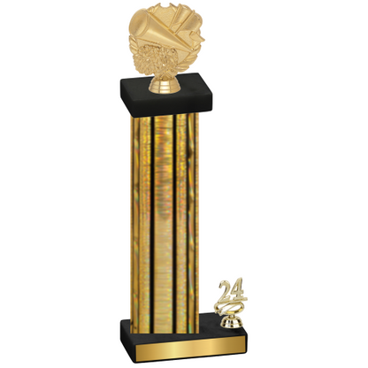 Accented Single Gold Glacier Year Cheerleading Trophy