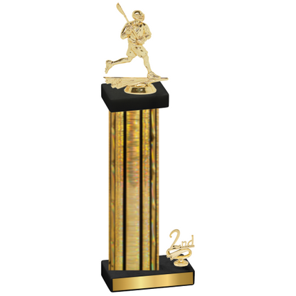 Accented Single Gold Glacier Second Place Lacrosse Trophy