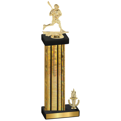 Accented Single Gold Glacier Victory Lacrosse Trophy