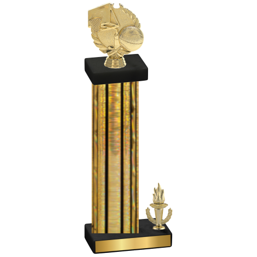 Accented Single Gold Glacier Victory Basketball Trophy