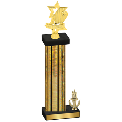 Accented Single Gold Glacier Victory Pickleball Trophy