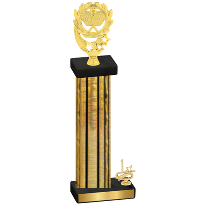 Accented Single Gold Glacier First Place Pickleball Trophy