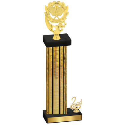 Accented Single Gold Glacier Second Place Pickleball Trophy