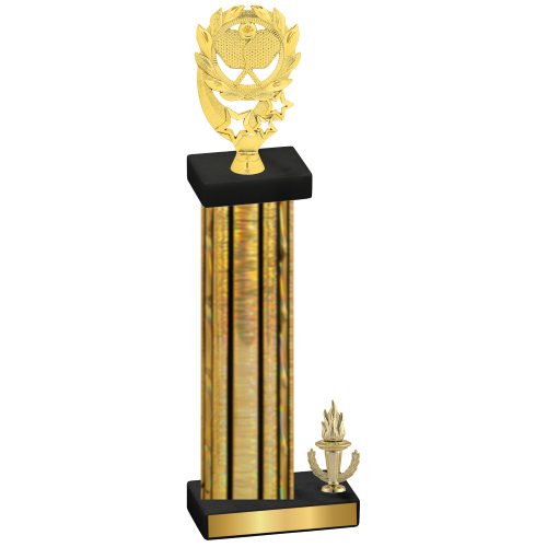 Accented Single Gold Glacier Victory Pickleball Trophy