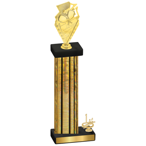 Accented Single Gold Glacier First Place Pickleball Trophy