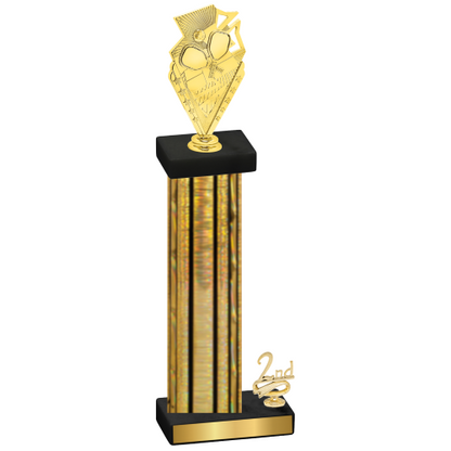 Accented Single Gold Glacier Second Place Pickleball Trophy