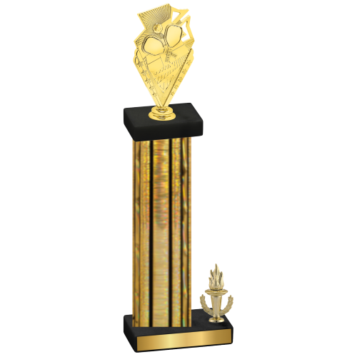 Accented Single Gold Glacier Victory Pickleball Trophy