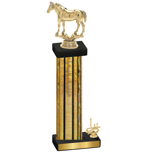 Accented Single Gold Glacier First Place Horses Trophy