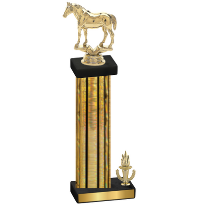 Accented Single Gold Glacier Victory Horses Trophy