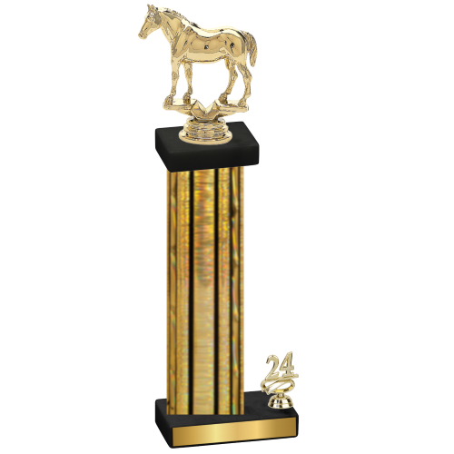 Accented Single Gold Glacier Year Horses Trophy