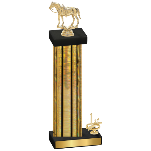 Accented Single Gold Glacier First Place Horses Trophy