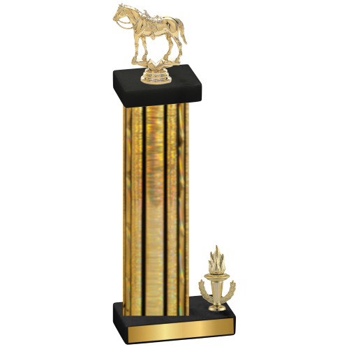 Accented Single Gold Glacier Victory Horses Trophy